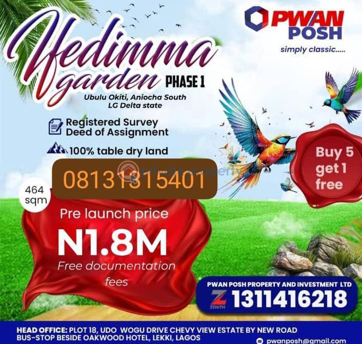 Mixed use Land For Sale Otulu/akwukwo Igbo Oshimili North Delta