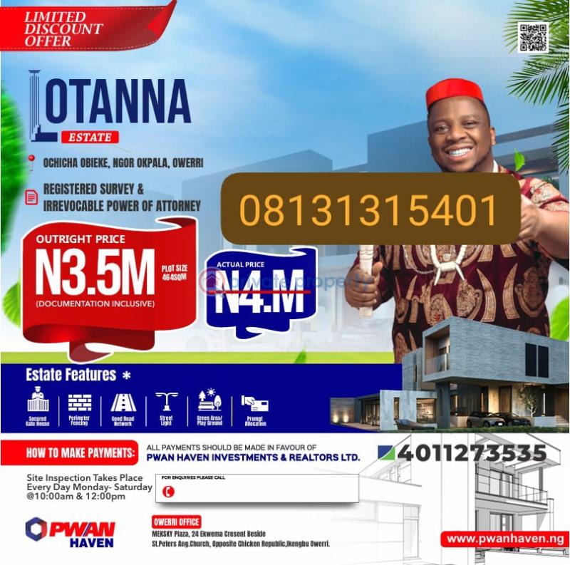 Mixed use Land For Sale Ochicha Obike Ngor-Okpala Imo