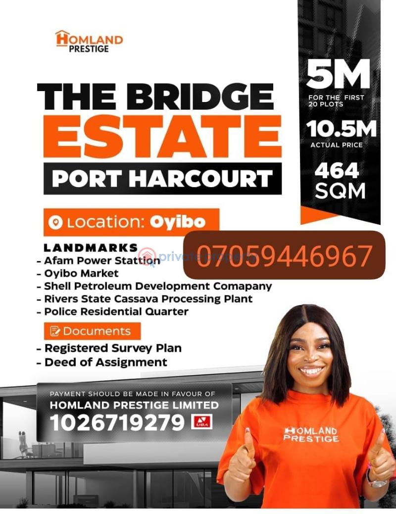 Mixed use Land For Sale Close To Afam Power Station Oyigbo Rivers 