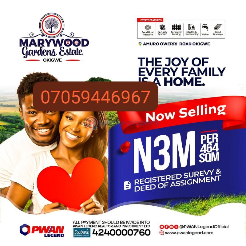Mixed use Land For Sale Amuro Owerri Road Okigwe Imo