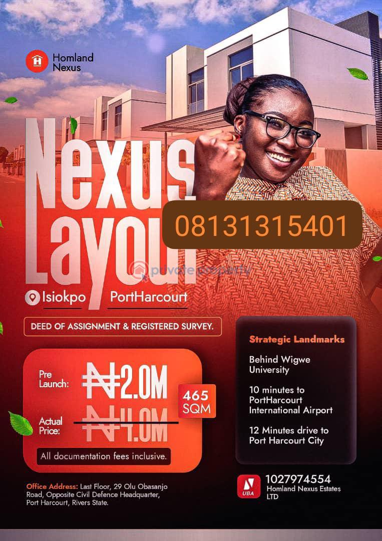 Mixed use Land For Sale Isiokpo Close To Wigwe University Rivers 