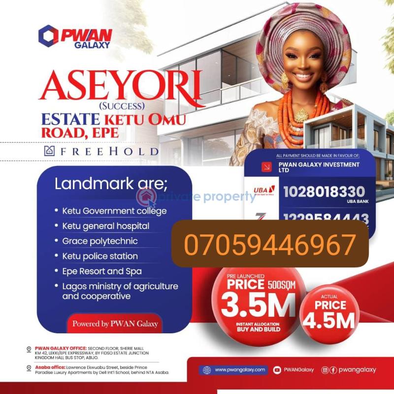 Mixed use Land For Sale Ilara Epe Lagos