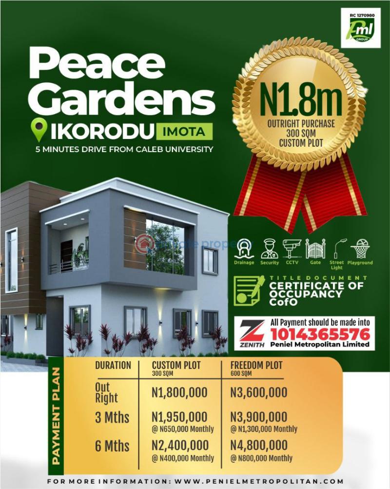 Residential Land For Sale Peace Garden Estate Ikorodu Lagos