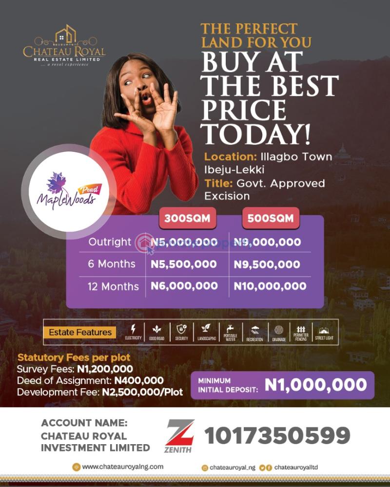 Land For Sale Maplewoods Pearl, Ilagbo Town, Ibeju-Lekki Lagos - 1