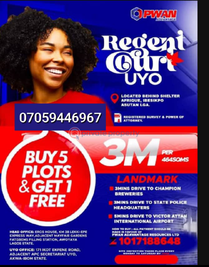 For sale Land Behind Shelter Afrique Extension Asutan Lga Uyo Akwa