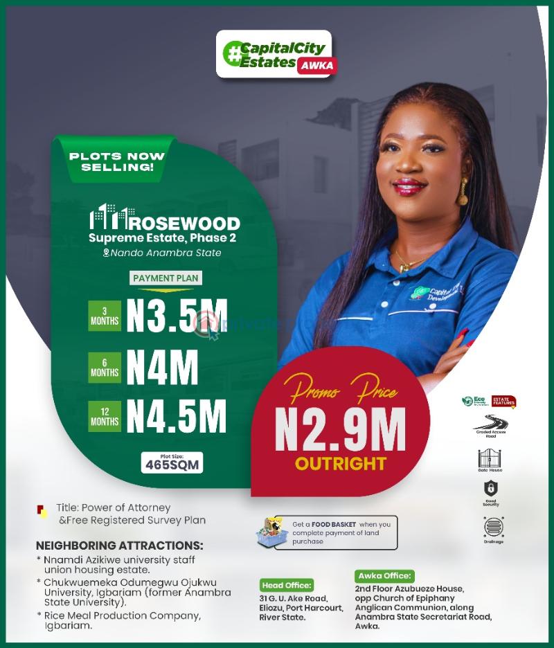 Mixed use Land For Sale Nando Awka Awka North Anambra