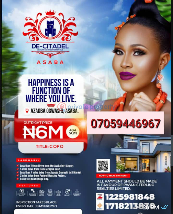 For sale Land Azagba Ogwashi Asaba Delta (PID 5PARGV) Private