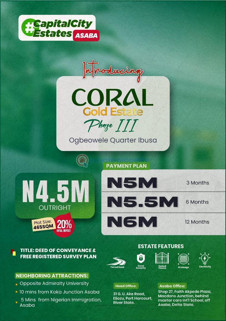 Residential Land For Sale Asaba Delta