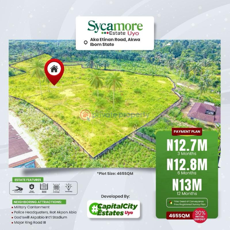 Mixed use Land For Sale Sycamore Estate Nsit Ibom Akwa Ibom
