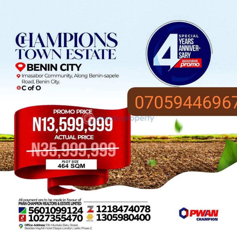 Mixed use Land For Sale Imasobor Community Along Benin Sapele Road Benin Edo