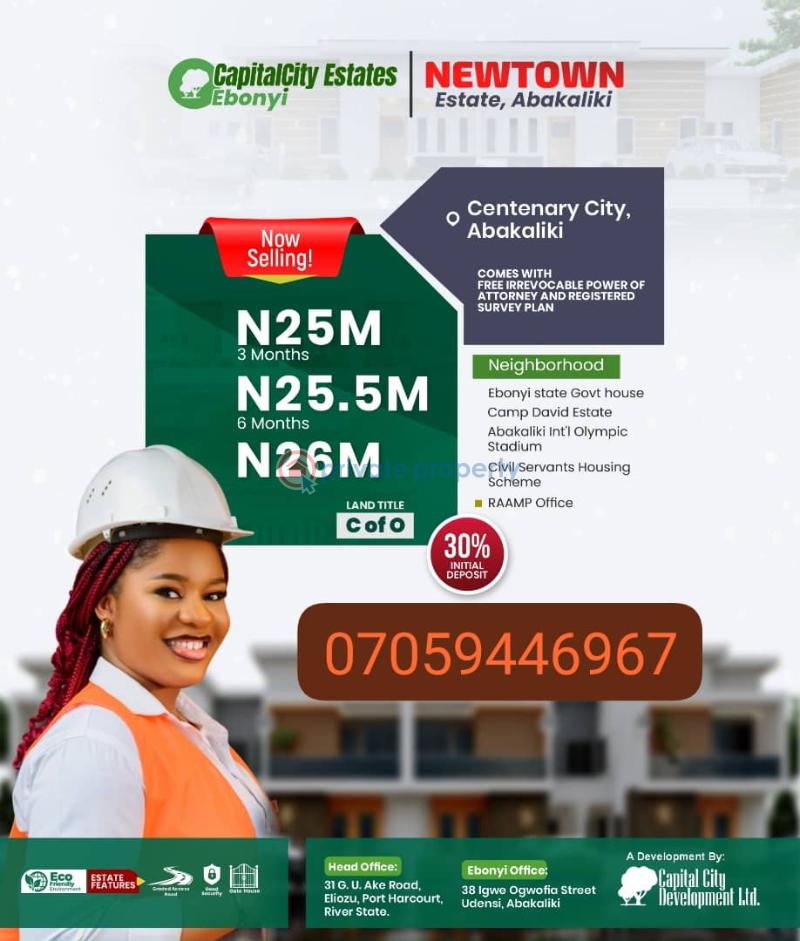 Mixed use Land For Sale Centenary City Abakaliki Ebonyi