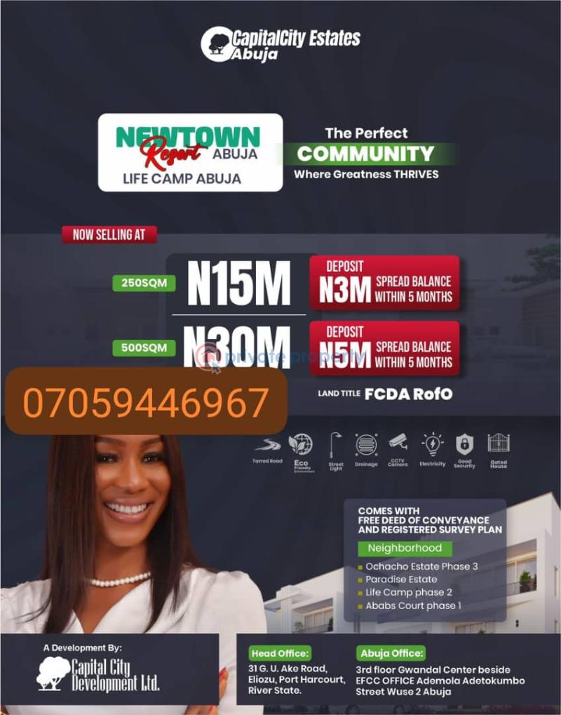 Mixed use Land For Sale Life Camp Abuja Phase 3 