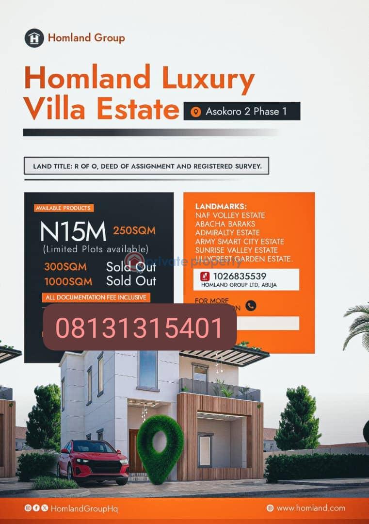 Mixed use Land For Sale Asokoro,close To Sunrise Valley Estate Abuja Phase 3 