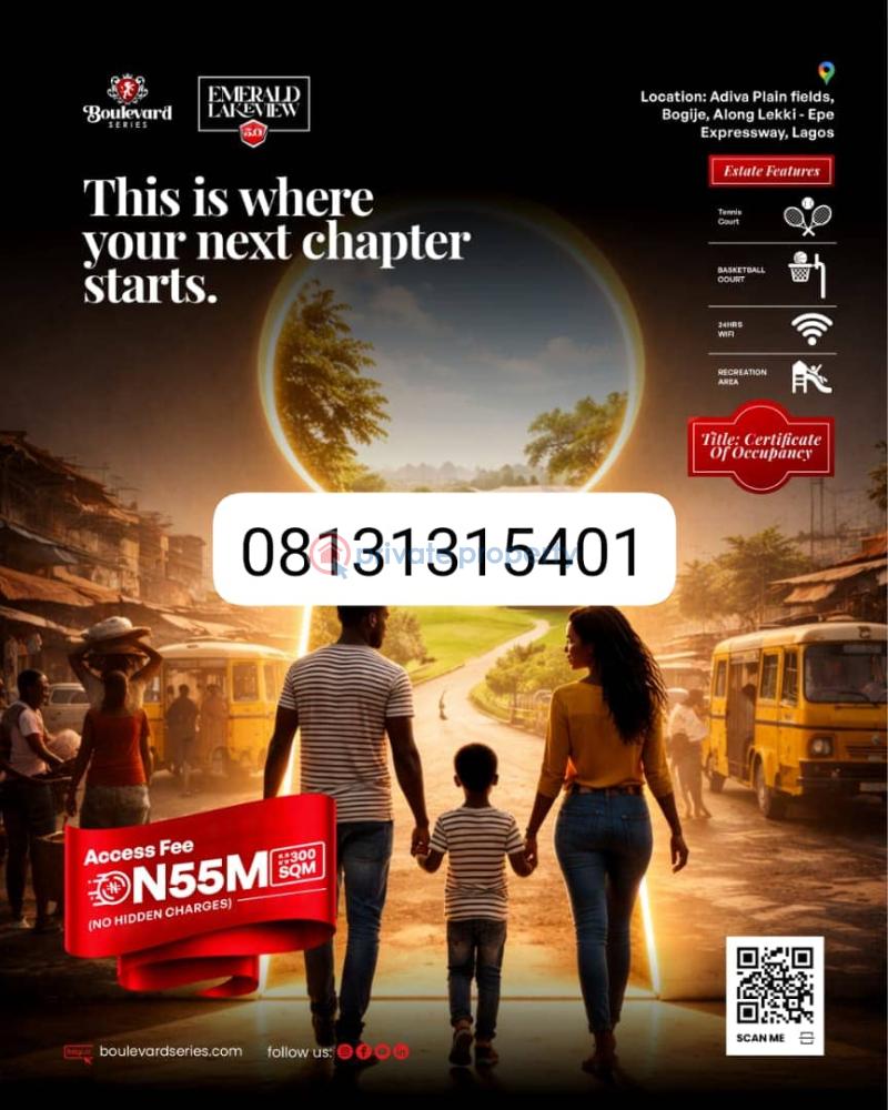 Residential Land For Sale Adiva Plainfield Bogije,along Lekki Epe Expressway Ibeju-Lekki Lagos