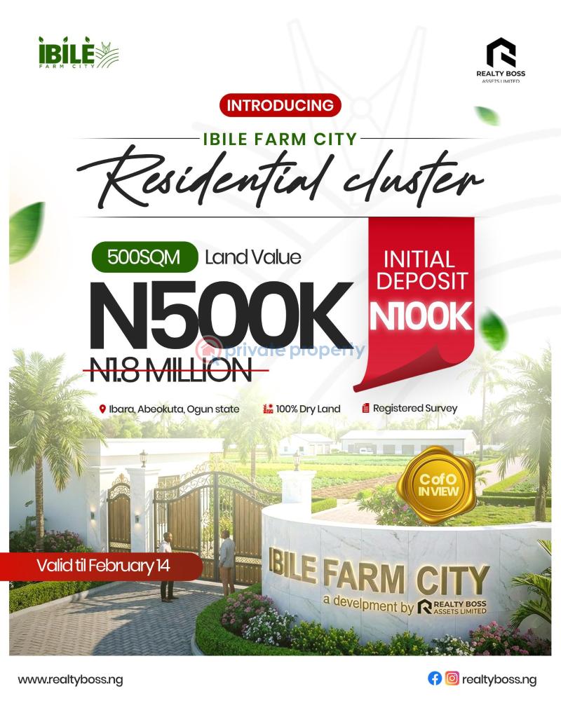 Residential Land For Sale Ibile Farm City Ibara Abeokuta Ogun State Lagos Abeokuta Ogun - 1