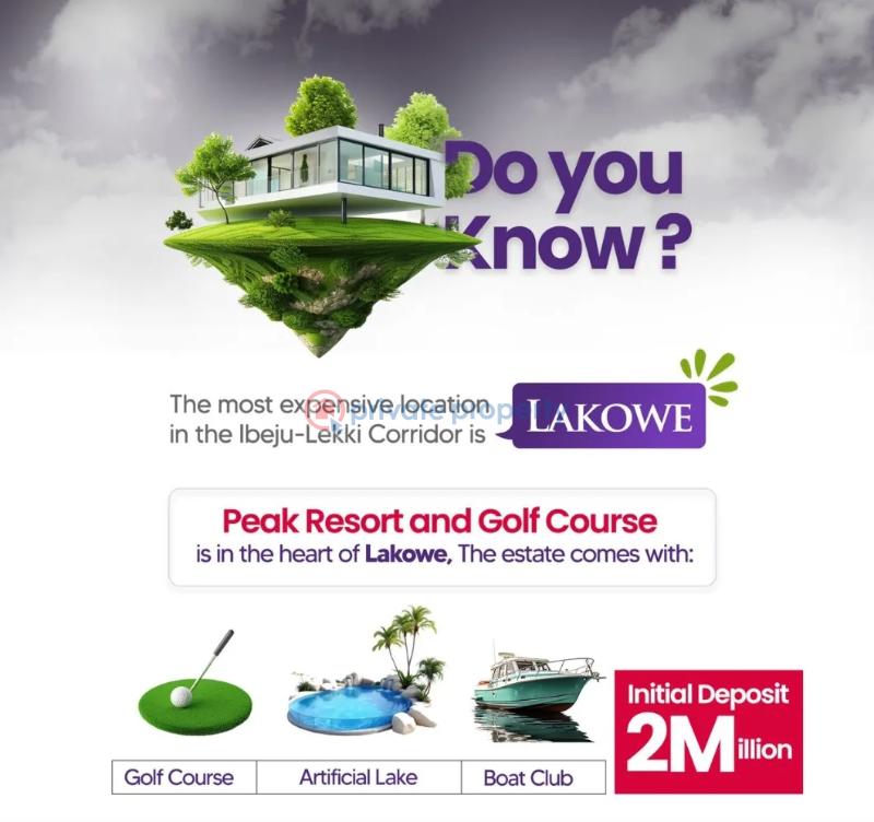 Residential Land For Sale Lakowe Peak Resort & Golf Course Lakowe Ibeju-Lekki Lagos