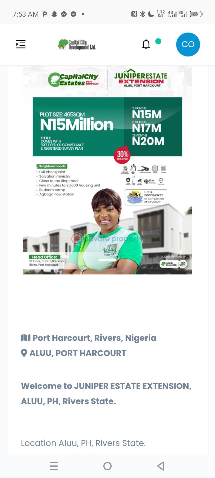 Residential Land For Sale Port Harcourt Rivers - 0