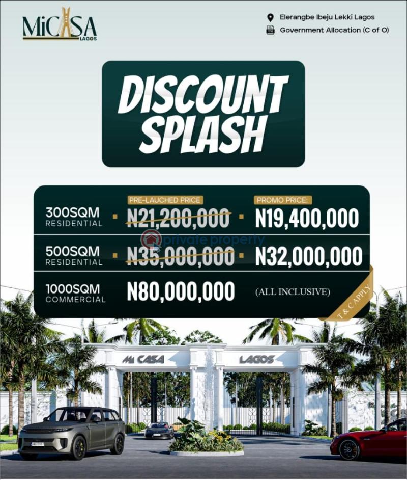 Mixed use Land For Sale Micasa Lagos, Elerangbe, Ibeju Lekki Lekki Very Close To Avana Phase 2 / Lekki Avana Bungalows, Makarios Champions Place, Proposed Lekki International Airport, Pan Atlantic University And Alaro City Eleran Igbe Ibeju-Lekki Lagos - 3