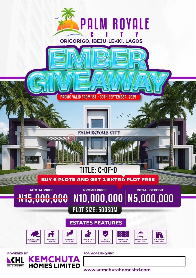 Residential Land For Sale Dangote Refinery Origanrigan Ibeju-Lekki Lagos