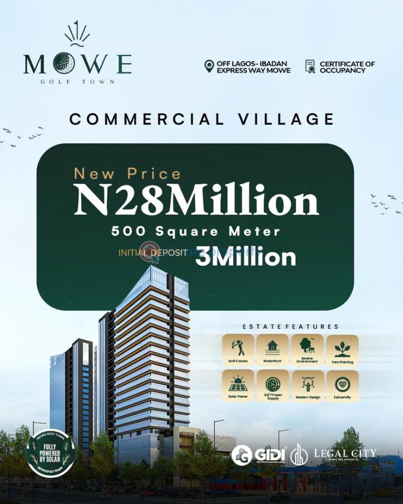 Commercial Property For Sale Mowe Golf Town Off Lagos Ibadan Expressway Mowe Mowe Ogun area 