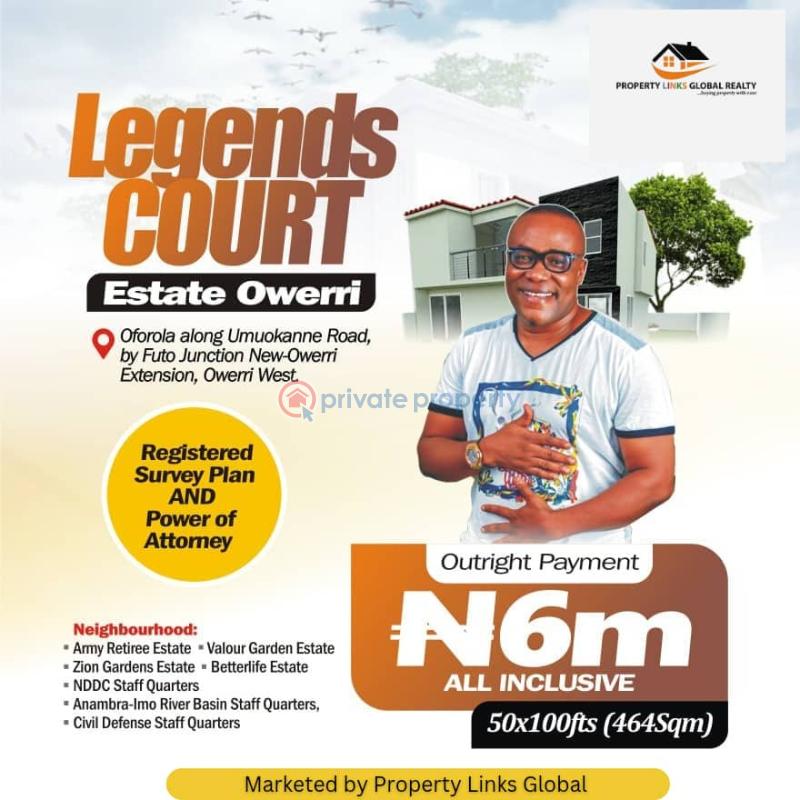Residential Land For Sale Legends Court Estate By Oforola 4 Minutes From Futo Junction Owerri Imo
