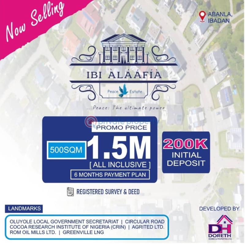 Residential Land For Sale Ibi Alaafia Located At Abanla Ibadan Ibadan Oyo
