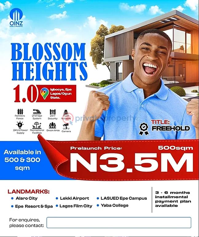 Residential Land For Sale Blossom Heights 1.0 Estatepremium Residential Land In A Secure And Fast Growing Estate Epe Lagos - 2