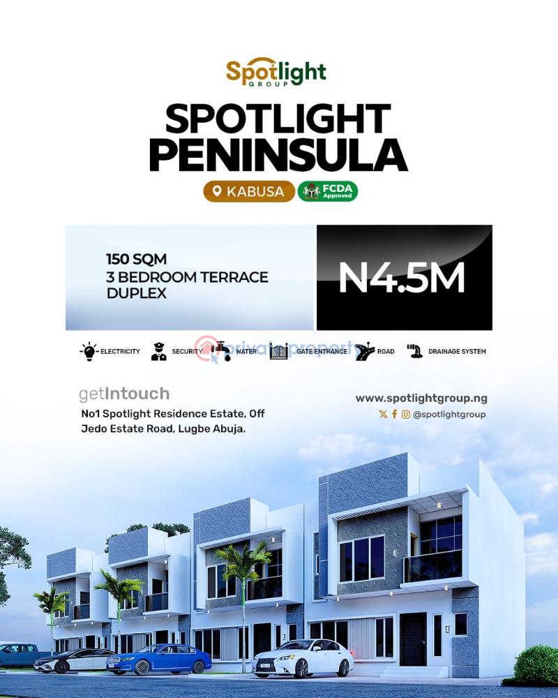 4 bedroom Residential Land For Sale Street: Along Kabusa–ketti Road (or The Exact Road Name If Your Company Has One) * Estate: Spotlight Peninsula * Neighborhood: Kabusa (ketti Axis), Abuja Kabusa Abuja Phase 3  - 1