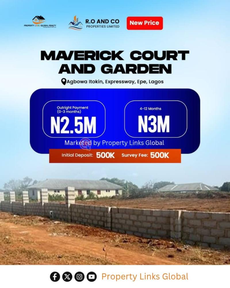 Residential Land For Sale Maverick Court Along Agbowa Itokin Express Epe Lagos