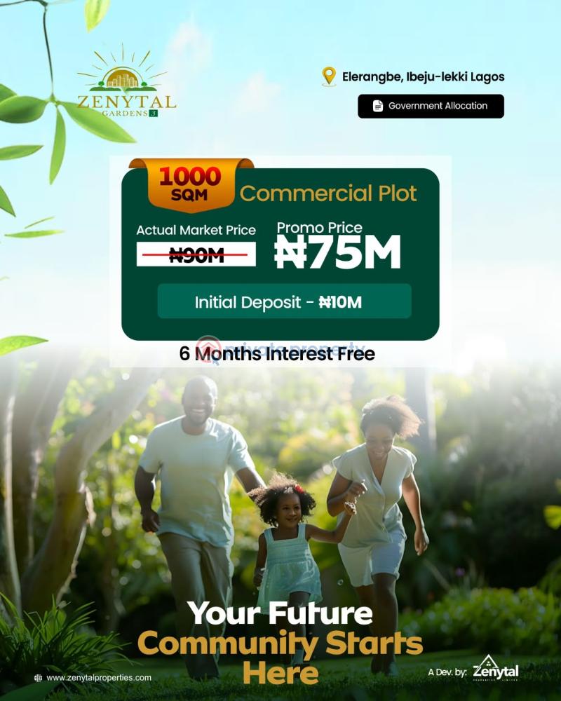 Land For Sale Zenytal Gardens Phase 3 Eleranigbe Ibeju Lekki Eleran Igbe Ibeju-Lekki Lagos