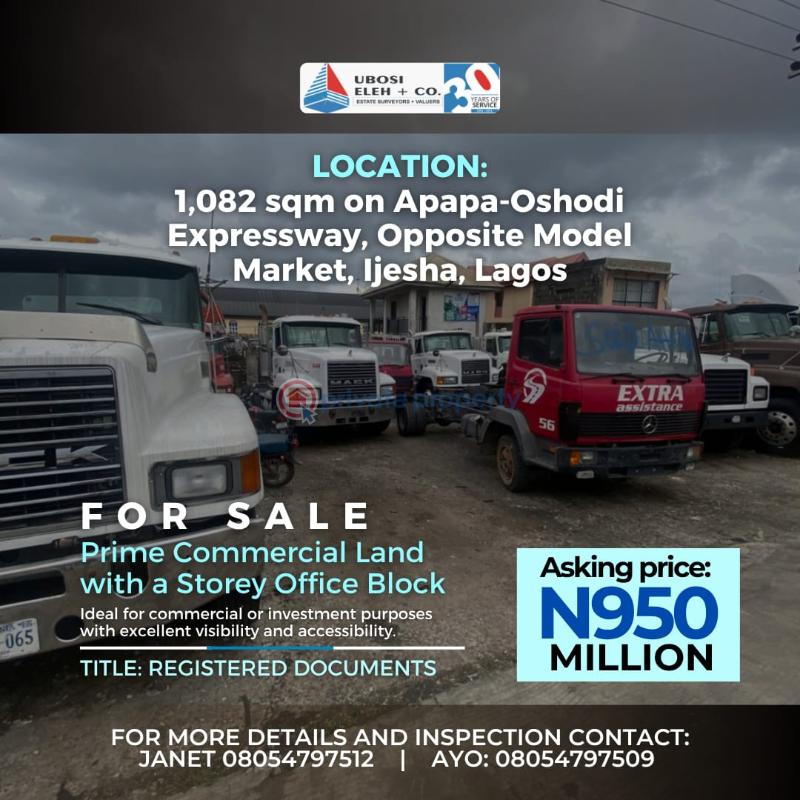 Commercial Land For Sale Opposite Model Market, Ijesha Apapa Road Lagos - 1