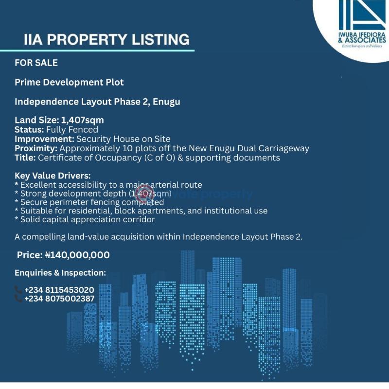 Mixed use Land For Sale Independence Layout Phase 2, Enugu Enugu Suburb Enugu Area 