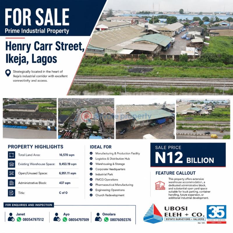 Warehouse For Sale Henry Carr Street Ikeja Lagos - 11