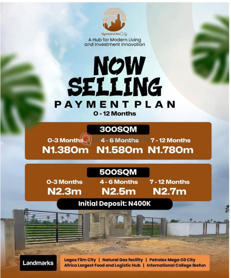 Mixed use Land For Sale Signaturelink City Ilado Close To Africa Largest Food And Logistic Hub Epe Lagos