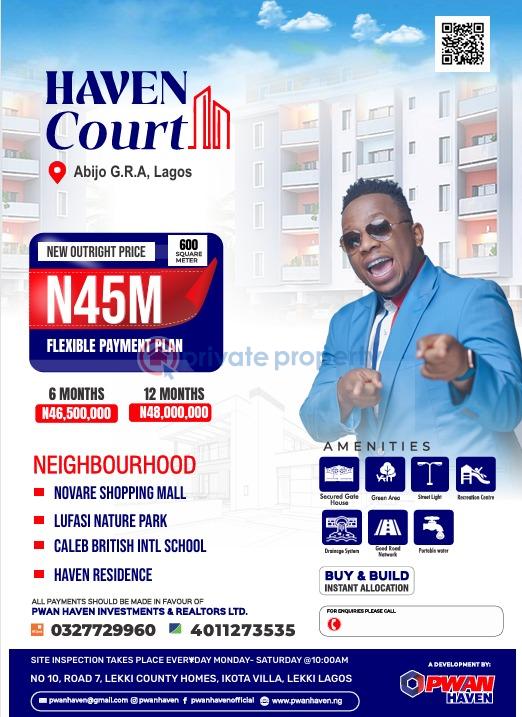 Land For Sale Haven Court Estate, Abijo Gra Abijo Ajah Lagos