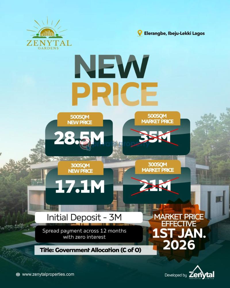 Residential Land For Sale Zenytal Gardens Estate, Elerangbe, Ibeju Lekki Eleran Igbe Ibeju-Lekki Lagos