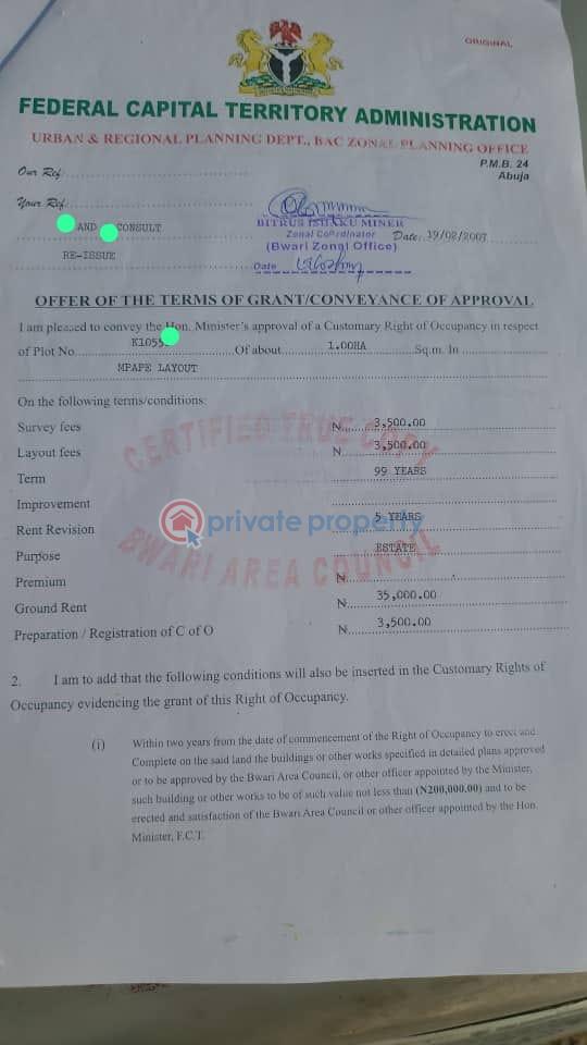Commercial Land For Sale Mpape Abuja Phase 4  - 0