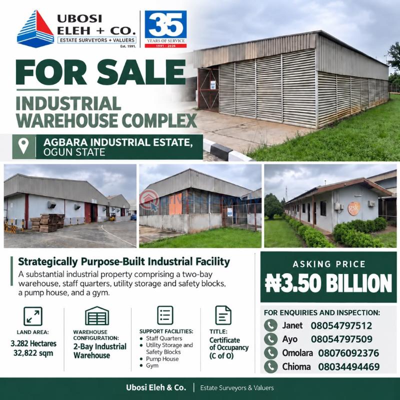 Warehouse For Sale Along Agbara Industrial Estate, Ogun State Ado Odo/Ota Ogun - 2