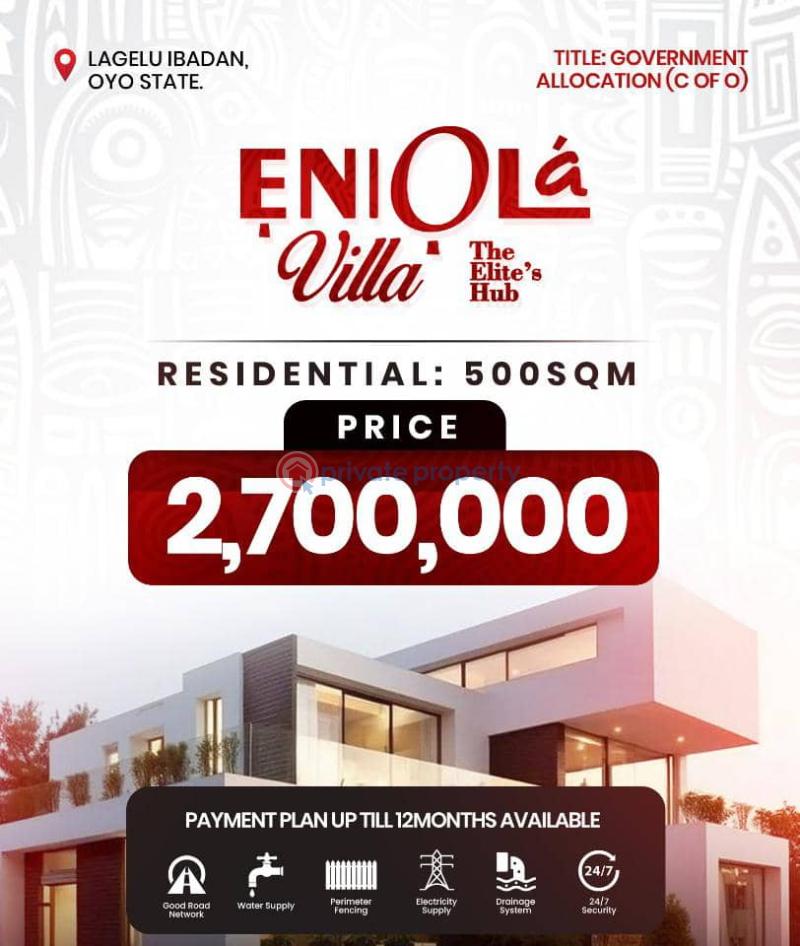 Residential Land For Sale Eniola Villa Lagelu Town Directly Facing Express Iwo Road Ibadan Oyo - 0