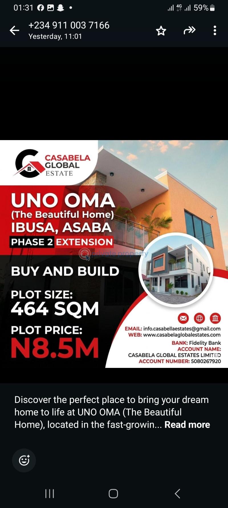 Land For Sale Ibusa Asaba Delta