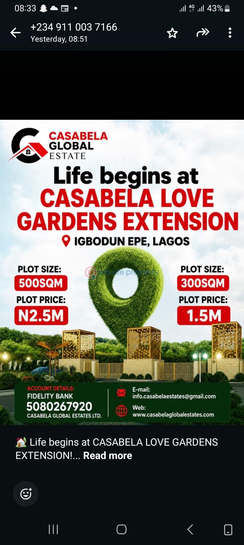 Land For Sale Igbodun Epe Epe Lagos