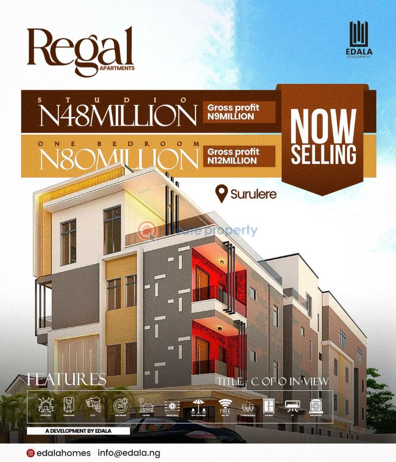 1 bedroom Flat & Apartment For Sale Regal Apartments, Lawanson, Surulere, Lagos Lawanson Surulere Lagos