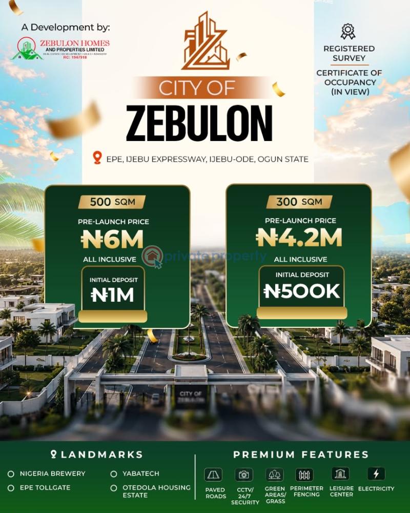 Residential Land For Sale City Of Zebulon Located Few Minutes Drive From The Otedola Housing Estate Ijebu Ode Ogun - 1