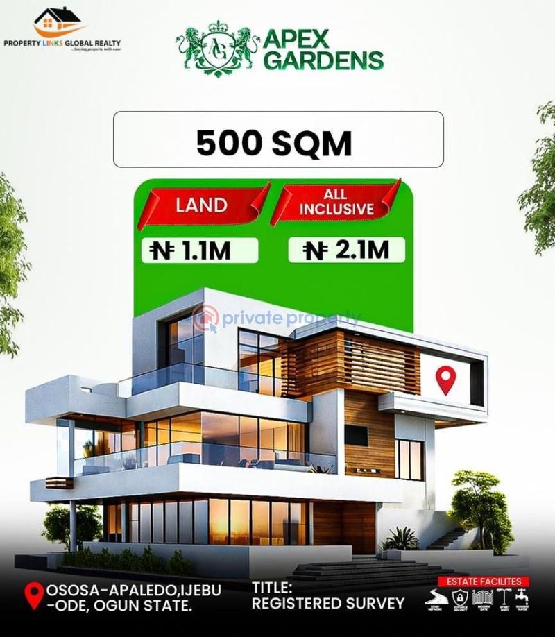 Residential Land For Sale Apex Gardens Estate Located At Osasa Apaledo Ijebu Ode Ogun - 2