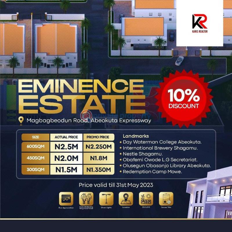 For sale Land Ogun State Obafemi Owode Abeokute Expressway Ogun Ogun area (PID 6PAUYS