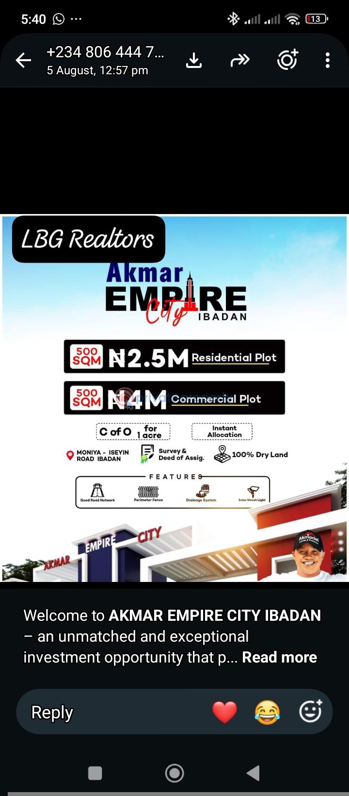 Land For Sale Lagos/ Ibadan Train Station. Ibadan Inland Dry Port Iita Moniya Ibadan Oyo