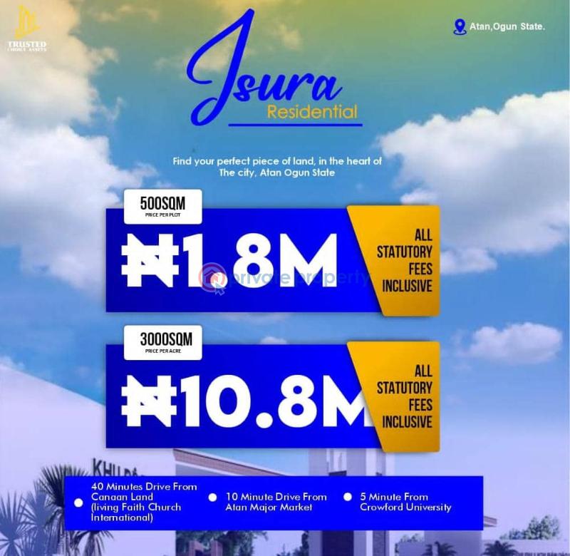 Residential Land For Sale Atan Ogun area 