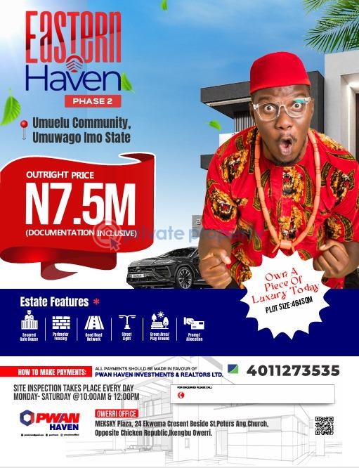 Mixed use Land For Sale Umuelu Community, Umuagwo Owerri Imo