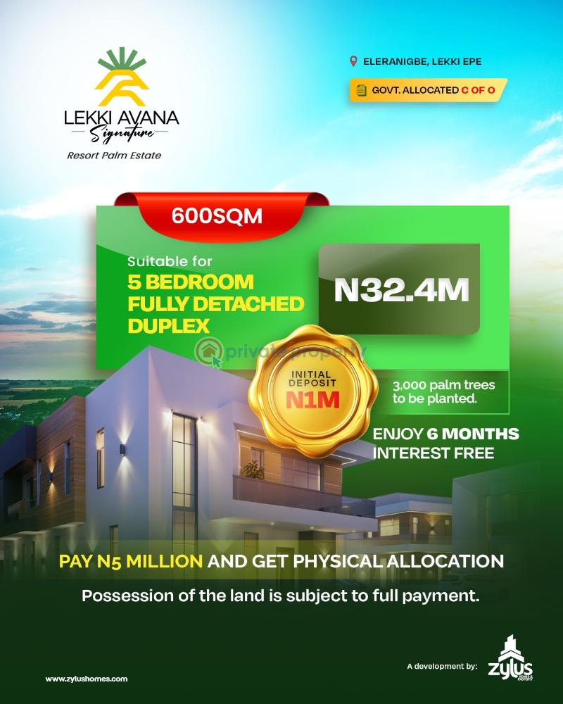 Mixed use Land For Sale Lekki Avana Signature Resort Palm Estate, Elerangbe, Ibeju Lekki Close To The Proposed Lekki International Airport Eleran Igbe Ibeju-Lekki Lagos - 5