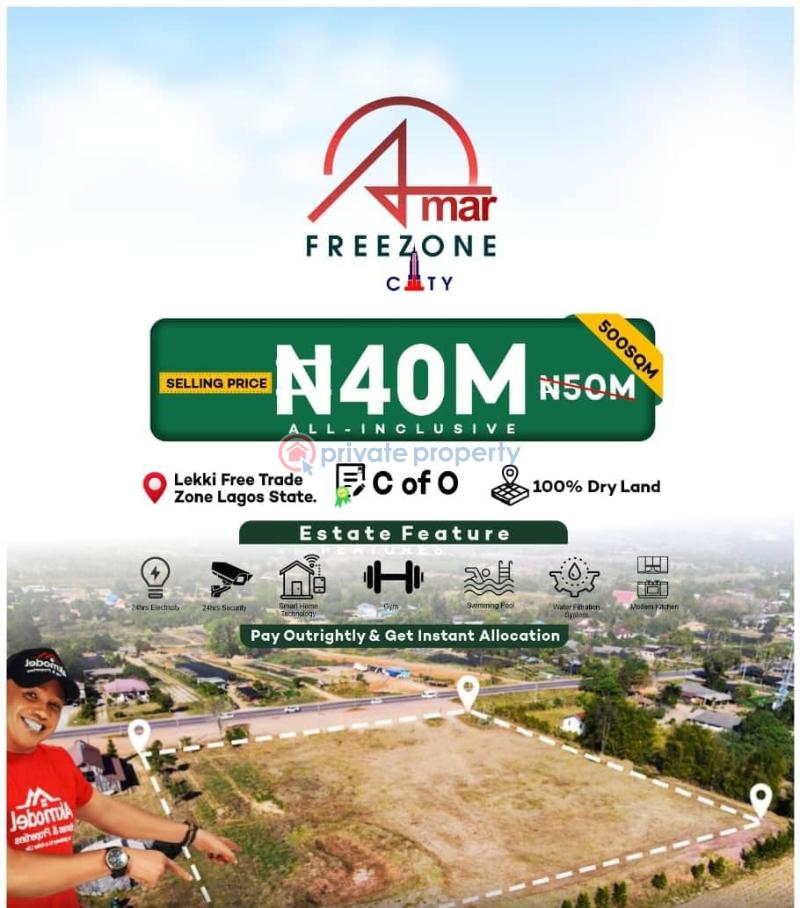 Commercial Land For Sale Akmar Freezon City Estate Both Residential And Commercial Plots Available Free Trade Zone Ibeju-Lekki Lagos - 2